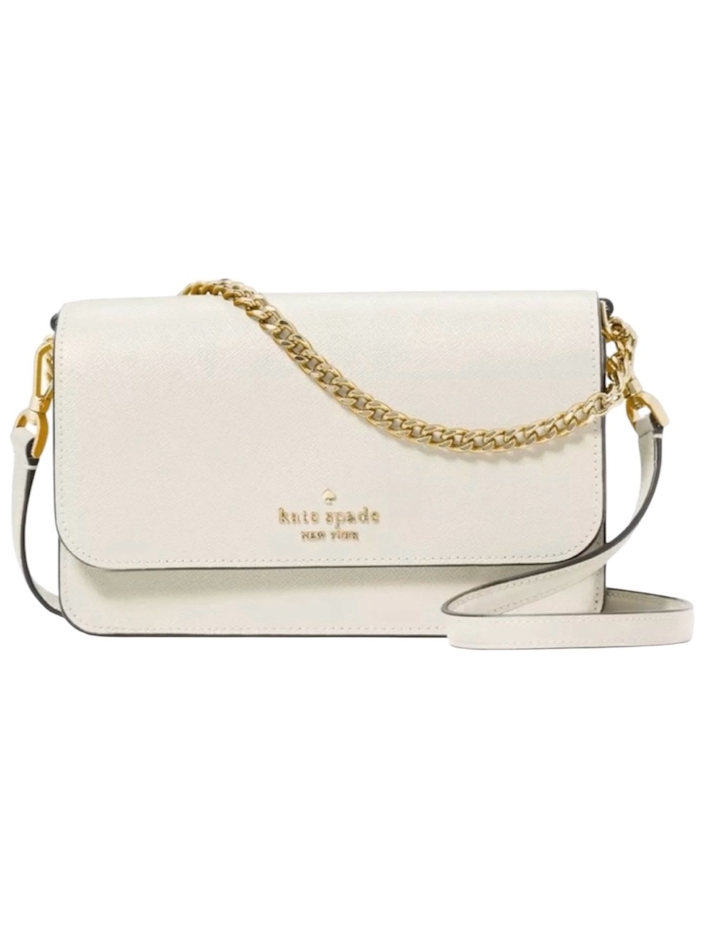 Kate Spade Madison saffiano leather meringue mini flap crossbody